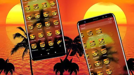 Play Sunset Palm Tree Theme as an online game Sunset Palm Tree Theme with UptoPlay