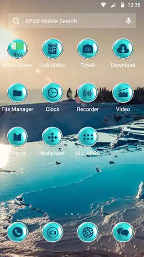 Play Sunset Water Cozy-APUS Launcher stylish theme