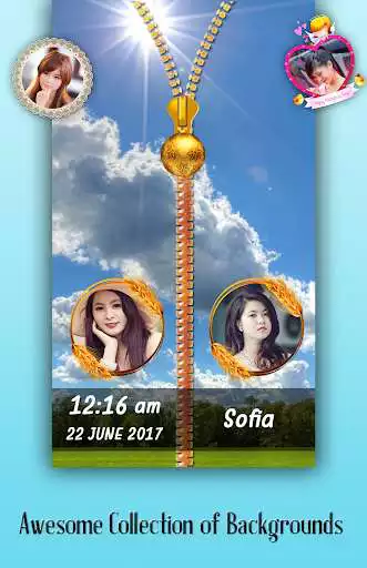 Play Sun Sky Zipper Lock Screen  and enjoy Sun Sky Zipper Lock Screen with UptoPlay