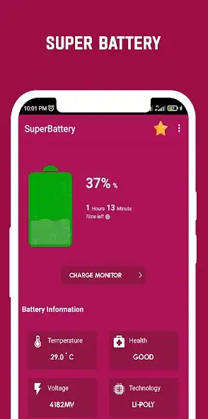 Play SuperBattery  Charge Monitor  and enjoy SuperBattery  Charge Monitor with UptoPlay