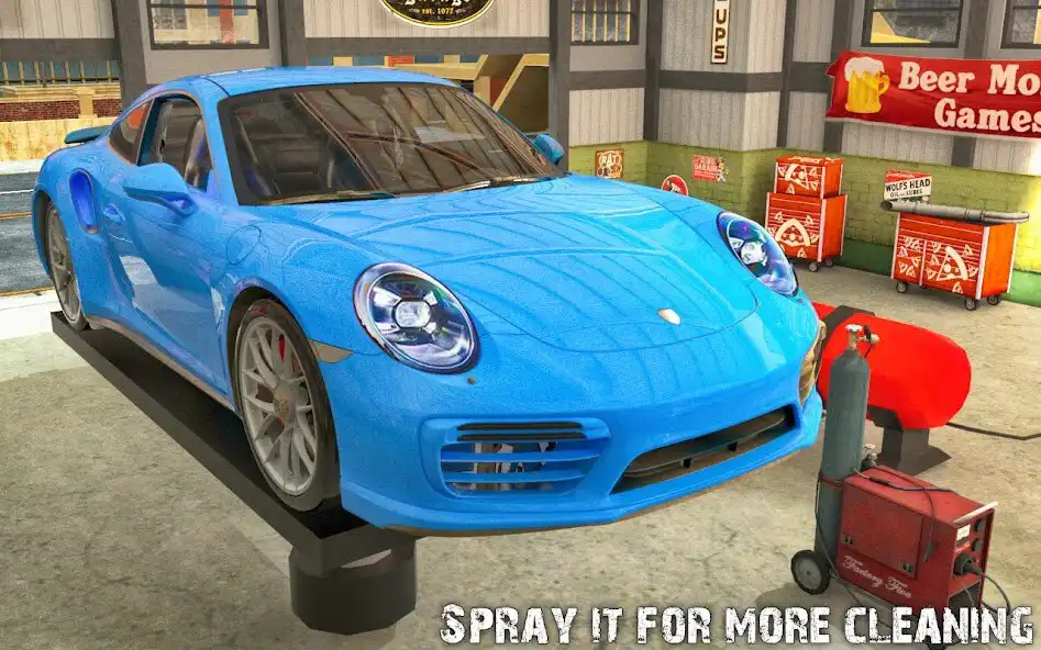 Play Super Car Wash Service: Cleaning Game 2020 as an online game Super Car Wash Service: Cleaning Game 2020 with UptoPlay