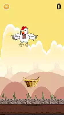 Play Super Chicken flying Give Eggs
