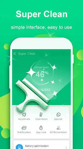 Play Super Clean - Phone Boost & Space Cleaner  and enjoy Super Clean - Phone Boost & Space Cleaner with UptoPlay