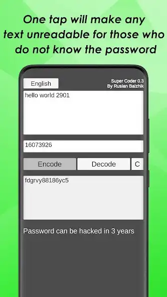 Play Super Coder - one tap encrypt and decrypt as an online game Super Coder - one tap encrypt and decrypt with UptoPlay