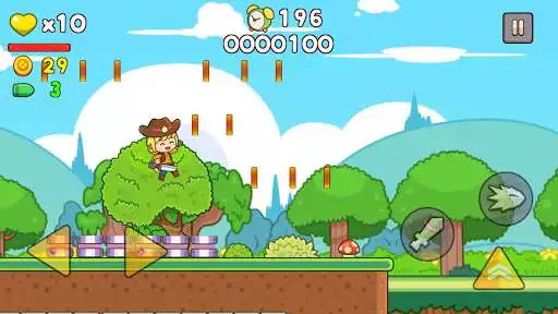 Play Super Cowboy World - Running Jump Game as an online game Super Cowboy World - Running Jump Game with UptoPlay