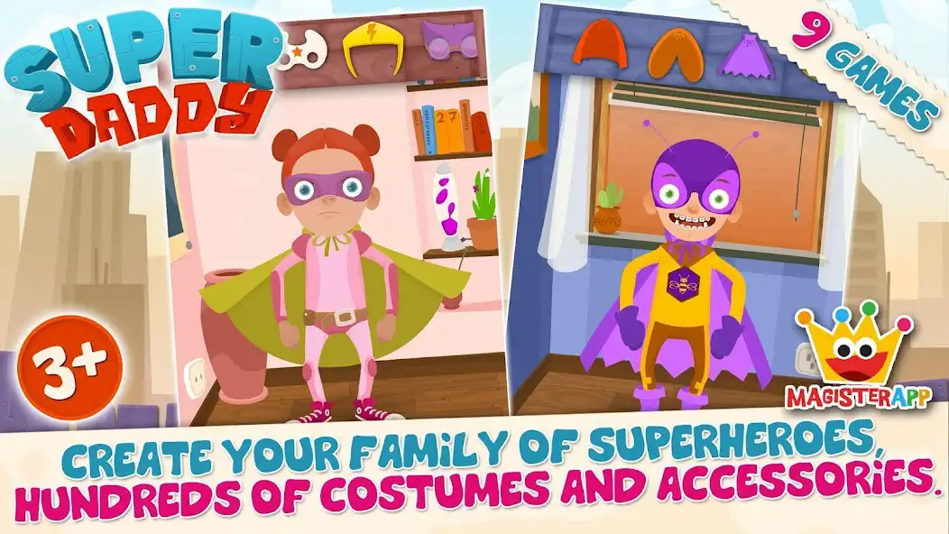 Play Super Daddy - Dress Up a Hero as an online game Super Daddy - Dress Up a Hero with UptoPlay