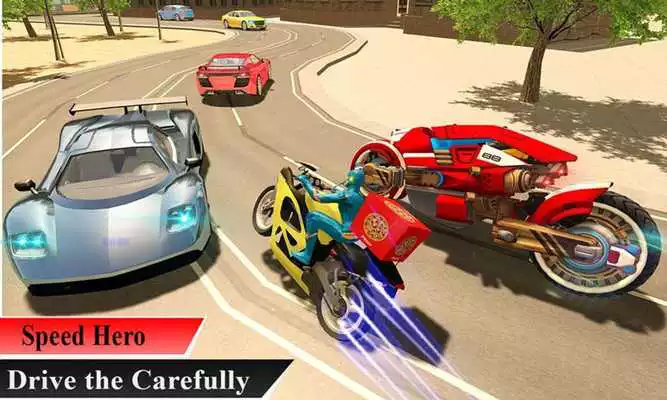 Play Super Flash Speed Hero Pizza Delivery