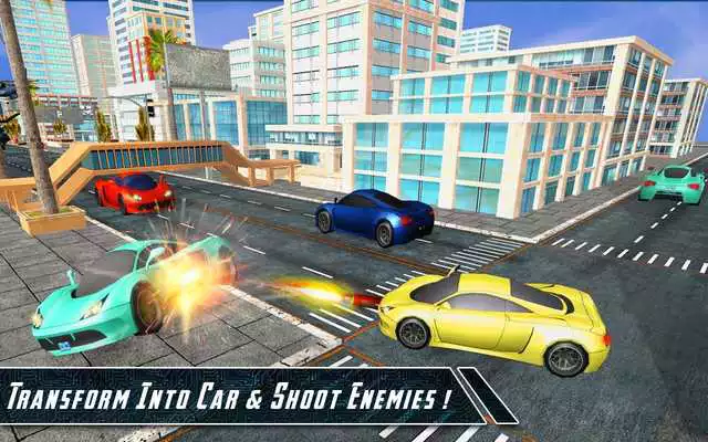 Play Super Flying Robot Car