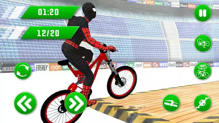 Play superhero BMX bicycle stunts track