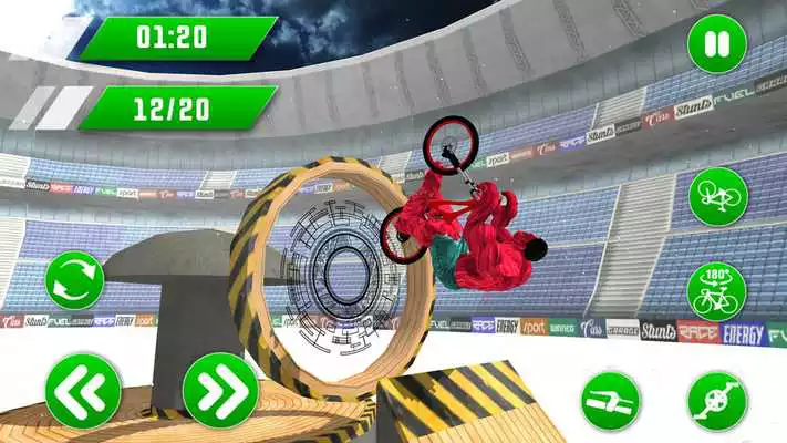 Play superhero BMX bicycle stunts track