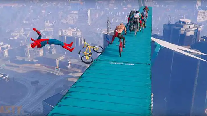 Play Super Hero BMX Racing: Stunt Racing Games 2018