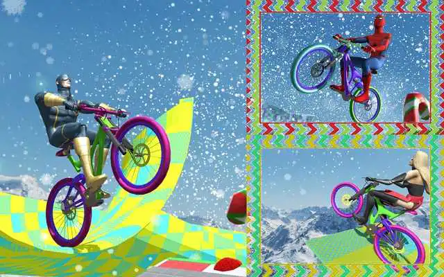 Play Superhero BMX Stunts Racer 2019-Bicycle Games