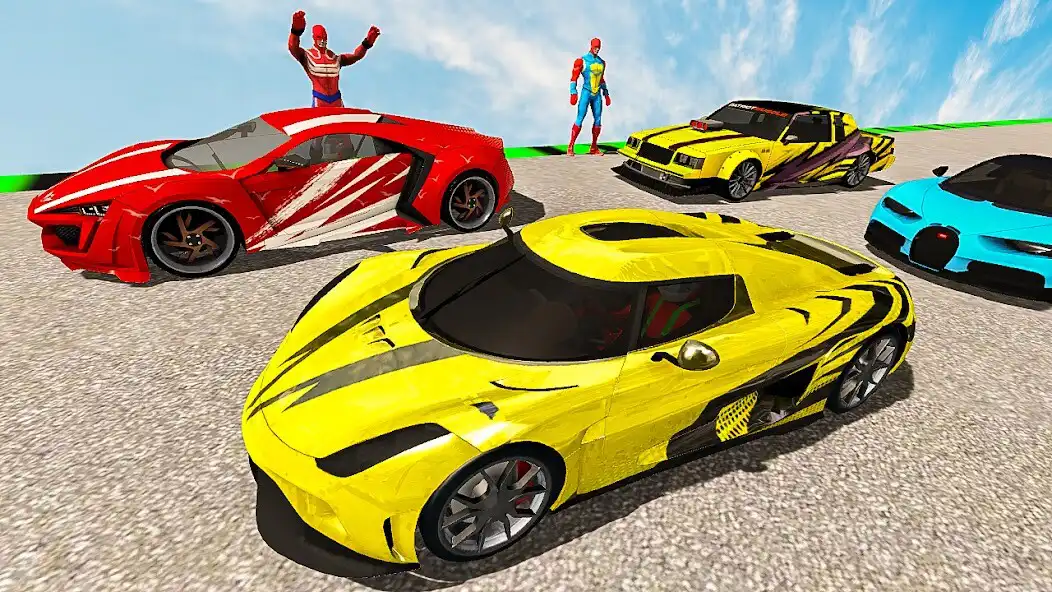 Play Superhero Car Stunt-Mega Ramp  and enjoy Superhero Car Stunt-Mega Ramp with UptoPlay
