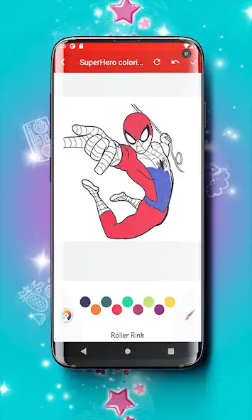 Play Super Hero Coloring book Game as an online game Super Hero Coloring book Game with UptoPlay
