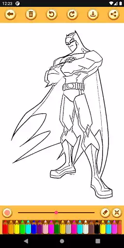 Play Superhero Coloring Book as an online game Superhero Coloring Book with UptoPlay