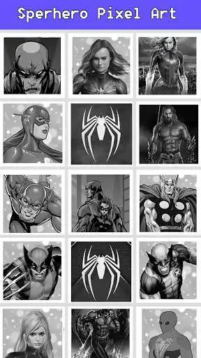 Play Superhero Coloring Pixel Art Color By Number as an online game Superhero Coloring Pixel Art Color By Number with UptoPlay