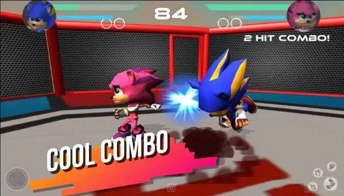 Play Super Heroes Blue Sonics Fight The Red Shadow Evil