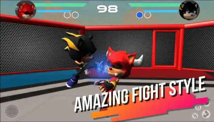 Play Super Heroes Blue Sonics Fight The Red Shadow Evil