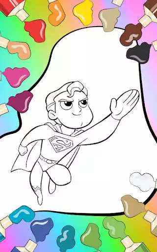 Play Super Heroes Coloring as an online game Super Heroes Coloring with UptoPlay