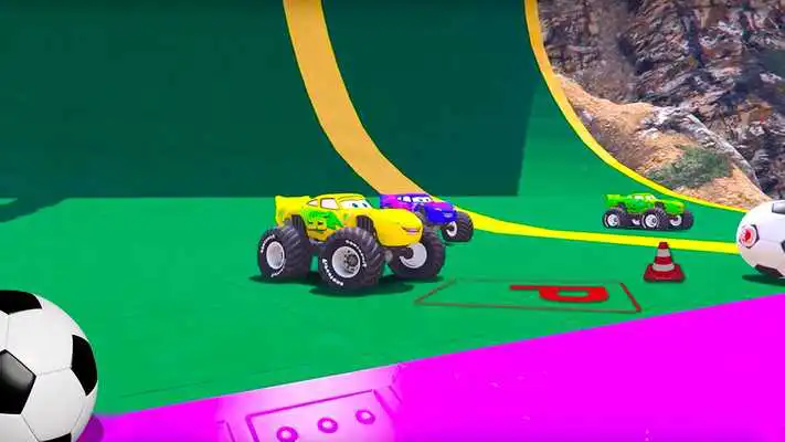 Play Superheroes Monster Truck Parking: Mega Ramp Games