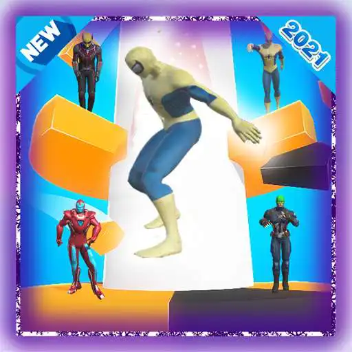 Play Super Heroes Stack Ball Fall Helix Crash 3D APK