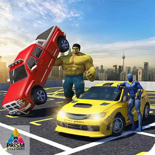 Free play online Superheroes Valet Car Parking Mania- Shopping Mall APK