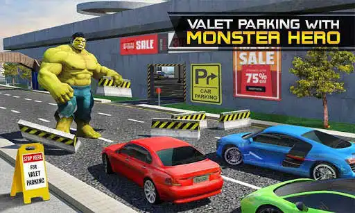 Play Superheroes Valet Car Parking Mania- Shopping Mall