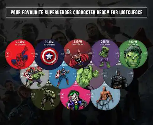 Play Superheroes Watchfaces for Android Wear OS Play Superheroes Watchfaces for Android Wear OS