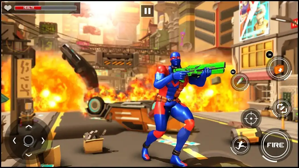 Play Superhero Firing Battlefield: Free Hero Game as an online game Superhero Firing Battlefield: Free Hero Game with UptoPlay