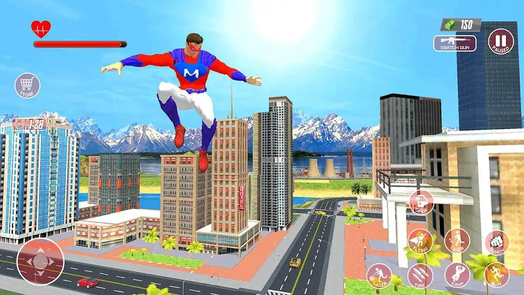 Play Superhero Flying: 3D Simulator as an online game Superhero Flying: 3D Simulator with UptoPlay