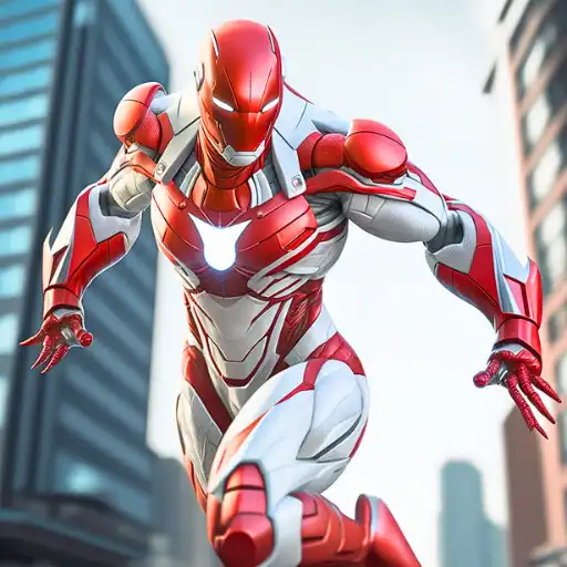 Play Super hero Flying iron jet man APK