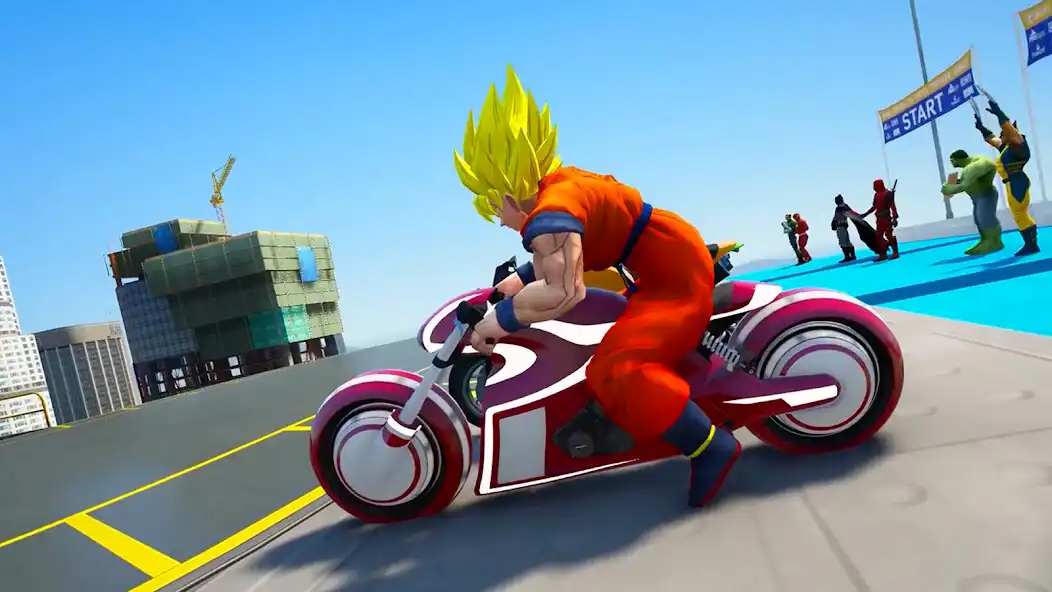 Play Superhero GT Bike Racing Game as an online game Superhero GT Bike Racing Game with UptoPlay