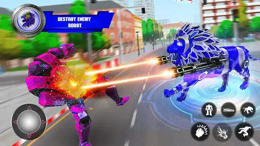 Play Superhero Lion Robot Transform as an online game Superhero Lion Robot Transform with UptoPlay