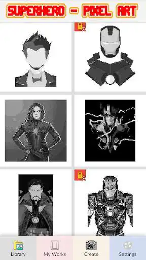 Play Superhero - Pixel Art  and enjoy Superhero - Pixel Art with UptoPlay