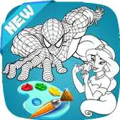 Free play online SuperHero  Princess ColorBook APK