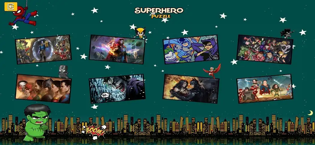 Play Superhero Puzzle as an online game Superhero Puzzle with UptoPlay