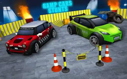 Play Superhero Ramps Race: Stunt Drive as an online game Superhero Ramps Race: Stunt Drive with UptoPlay