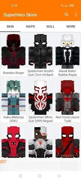 Play Superhero Skins of MCPE  and enjoy Superhero Skins of MCPE with UptoPlay