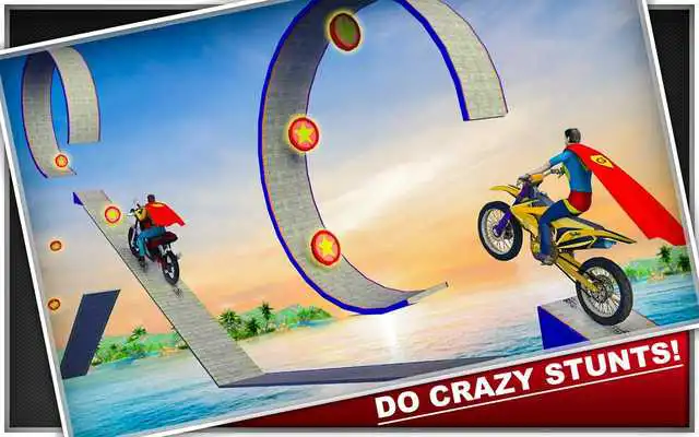 Play Superhero Tricky Motorcycle Simulator Games 2018