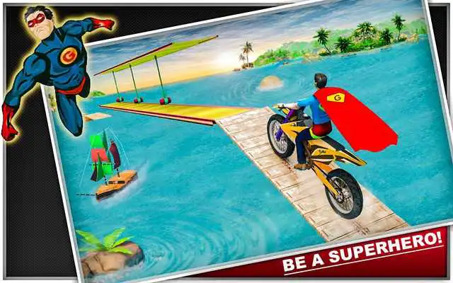 Play Superhero Tricky Motorcycle Simulator Games 2018