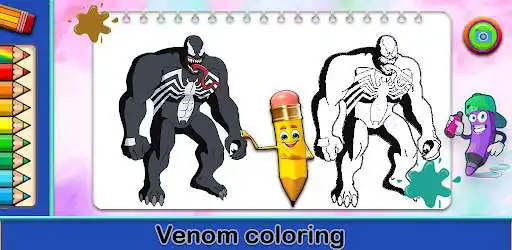 Play Superhero Venom coloring book as an online game Superhero Venom coloring book with UptoPlay