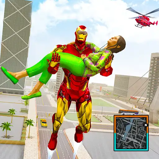 Play Super Iron Hero Fighting Gangstar Rescue Mission APK