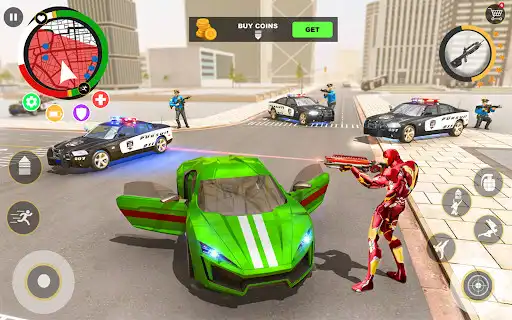 Play Super Iron Hero Fighting Gangstar Rescue Mission as an online game Super Iron Hero Fighting Gangstar Rescue Mission with UptoPlay