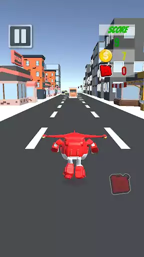 Play super jet  wings car robot plane runner city as an online game super jet  wings car robot plane runner city with UptoPlay