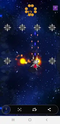 Play Super Kitty Space Shooter as an online game Super Kitty Space Shooter with UptoPlay