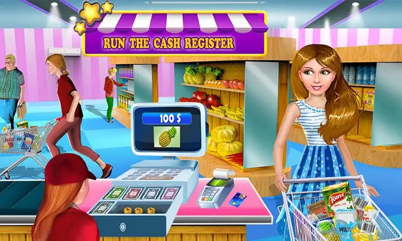 Play Super Market Cashier Game as an online game Super Market Cashier Game with UptoPlay