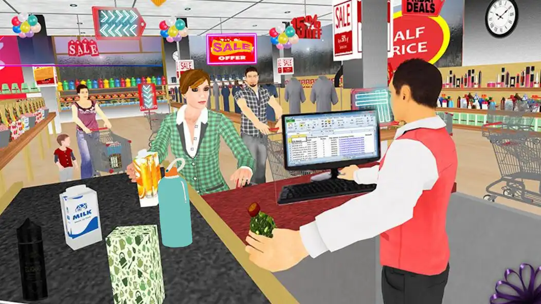 Play Supermarket Cashier-Mall Shop as an online game Supermarket Cashier-Mall Shop with UptoPlay