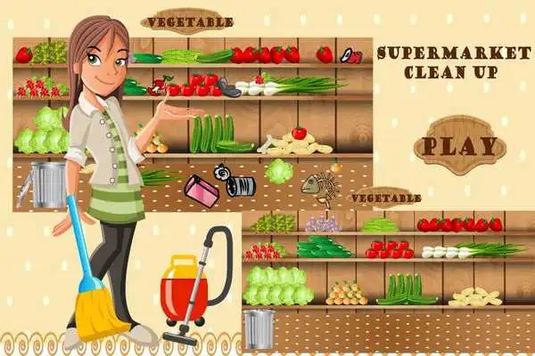 Play Supermarket Clean up