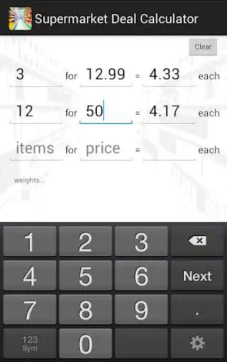 Play Supermarket Deal Calculator as an online game Supermarket Deal Calculator with UptoPlay