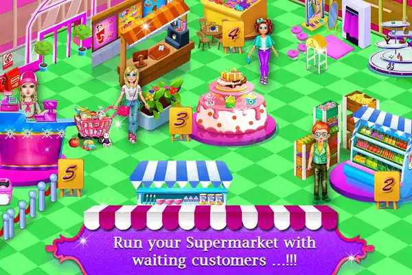 Play Supermarket Grocery Shopping Day Checkout Manners